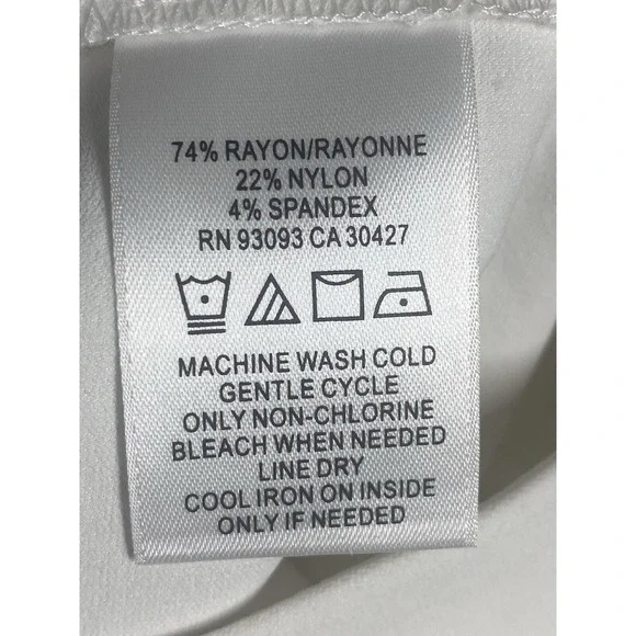 NIC+ZOE Womens Polished Wonderstretch Pull On Paper White Straight Leg Pants 4 - Picture 5 of 9